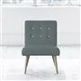 Eva Chair - White Buttonss - Beech Leg - Rothesay Aqua