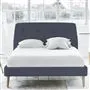 Cosmo Bed - Self Buttons - Superking - Beech Leg - Rothesay Denim