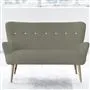 Florence Sofa - White Buttons - Beech Leg - Rothesay Linen