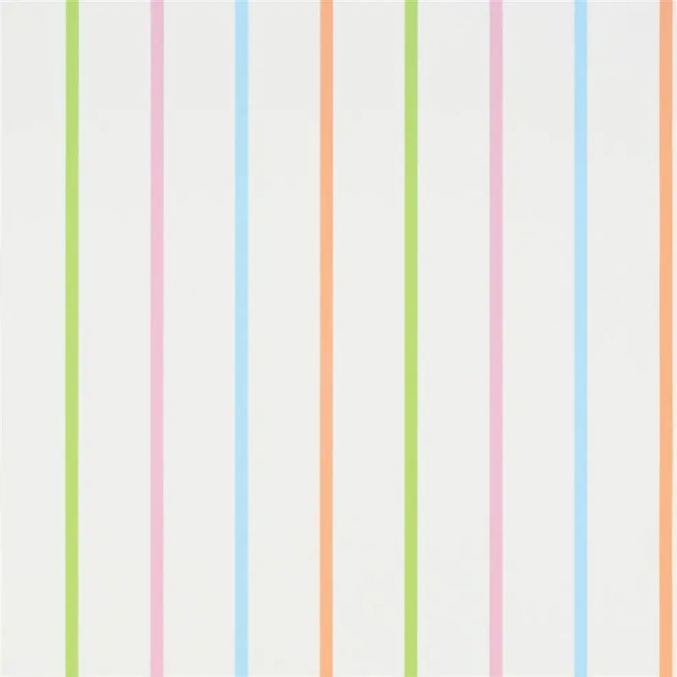 Rainbow Stripe Aqua Wallpaper Designers Guild Kids